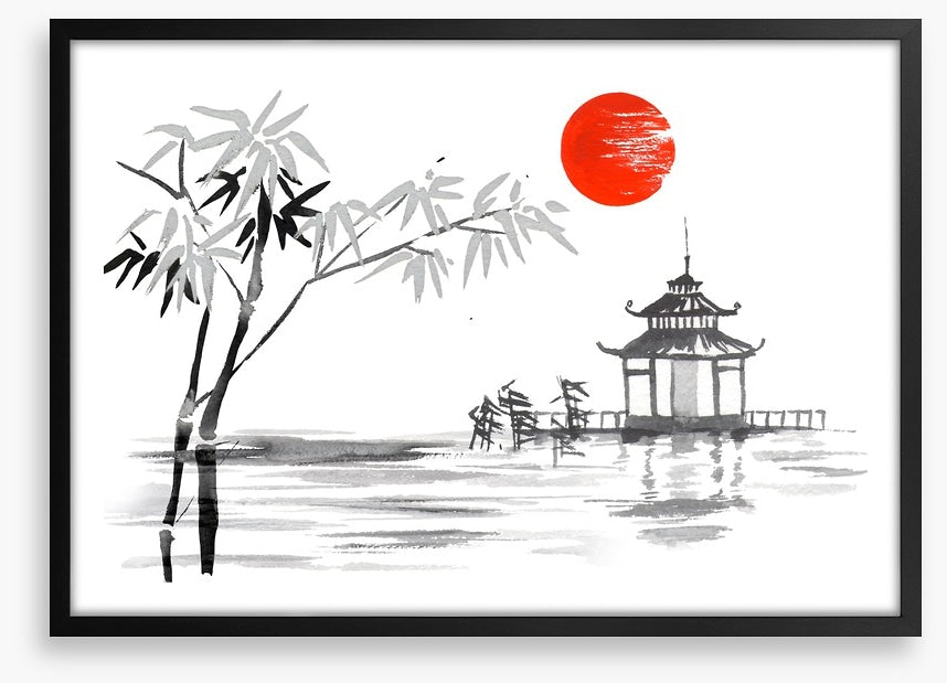 Blood moon bamboo