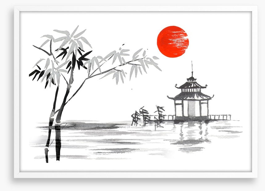 Blood moon bamboo