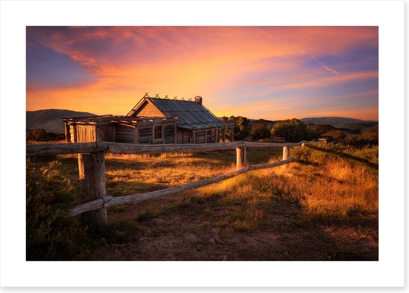 Sunset behind Craigs Hut