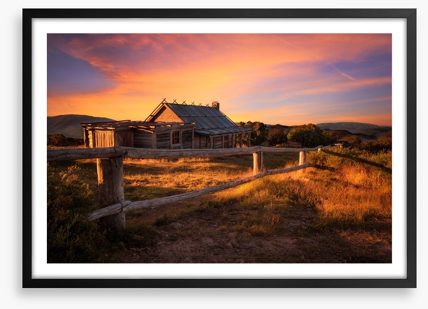 Sunset behind Craigs Hut