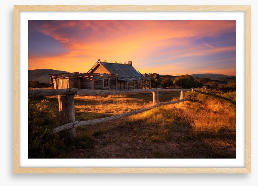 Sunset behind Craigs Hut
