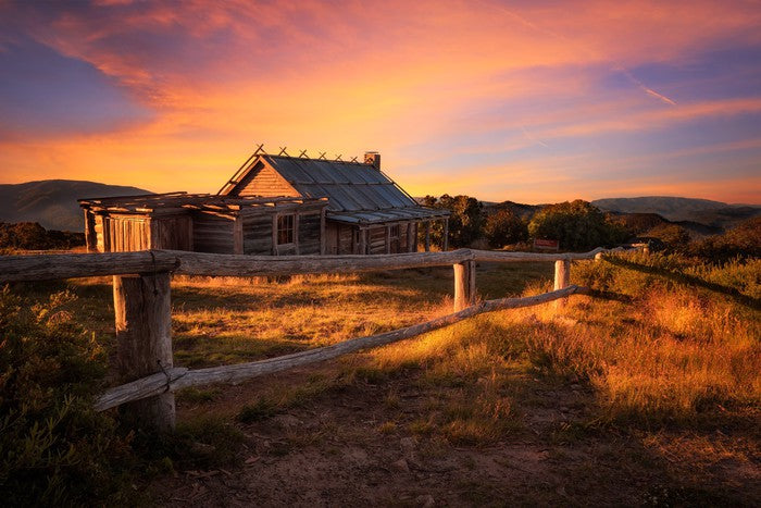 Sunset behind Craigs Hut