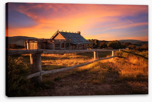 Sunset behind Craigs Hut
