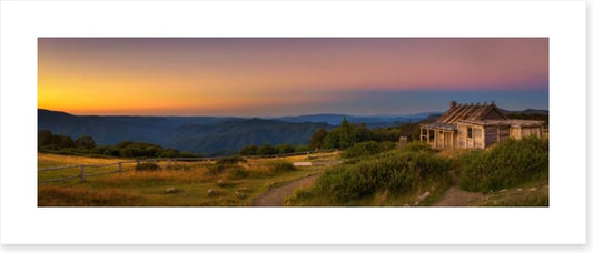 Craigs Hut sunset panorama