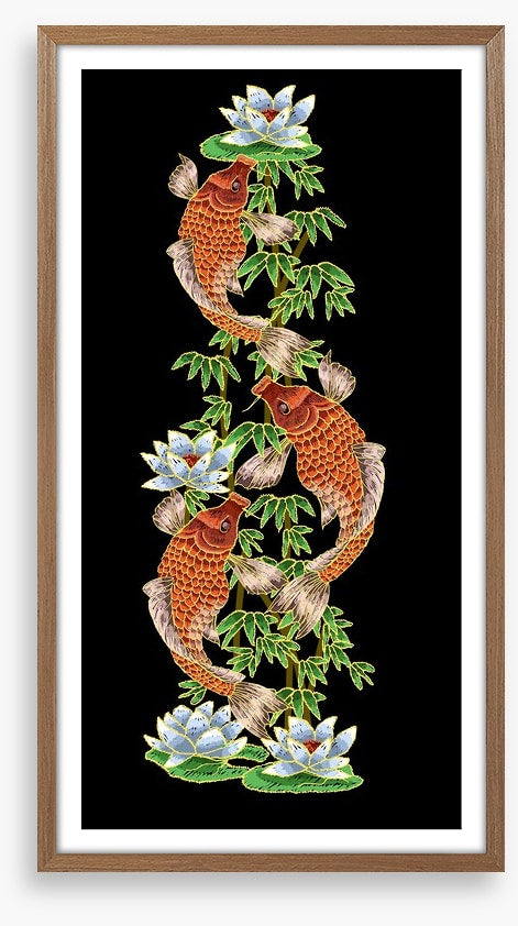 Carp fish and lotus