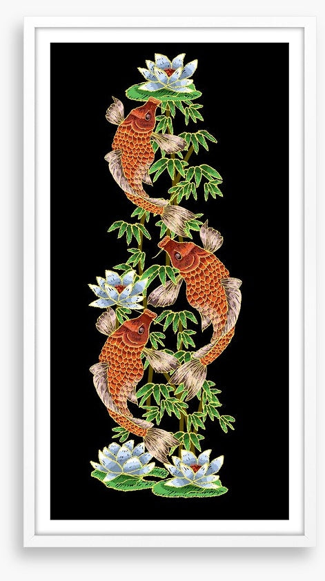 Carp fish and lotus