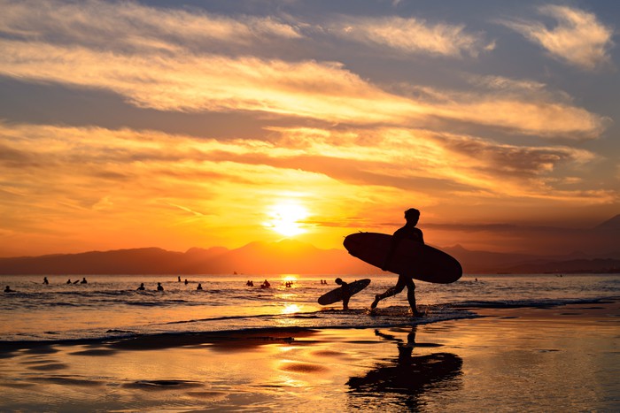 Surf silhouettes