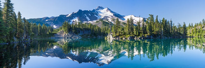 Mountain mirror panorama