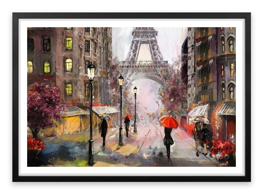 Dusk falls in Paris