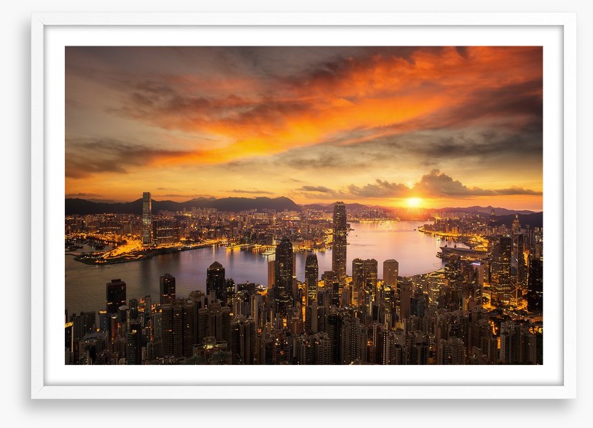 Hong Kong city sunset