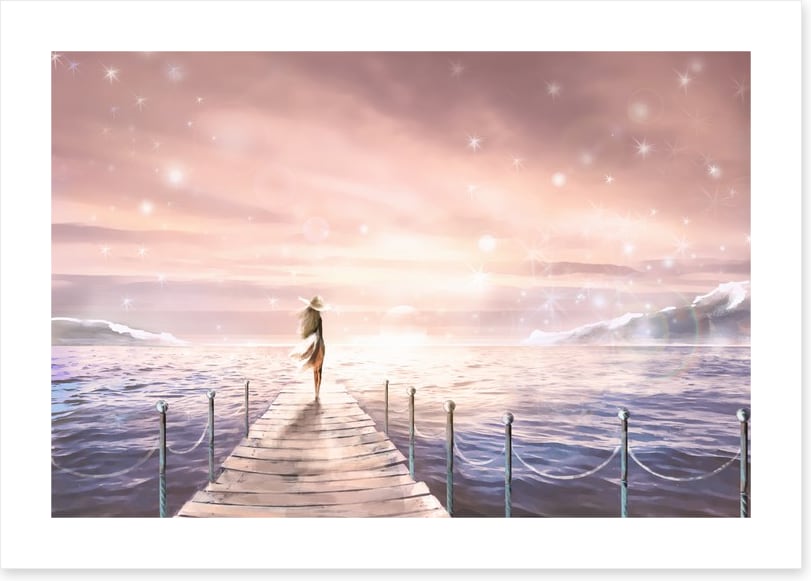 At the end of the pier