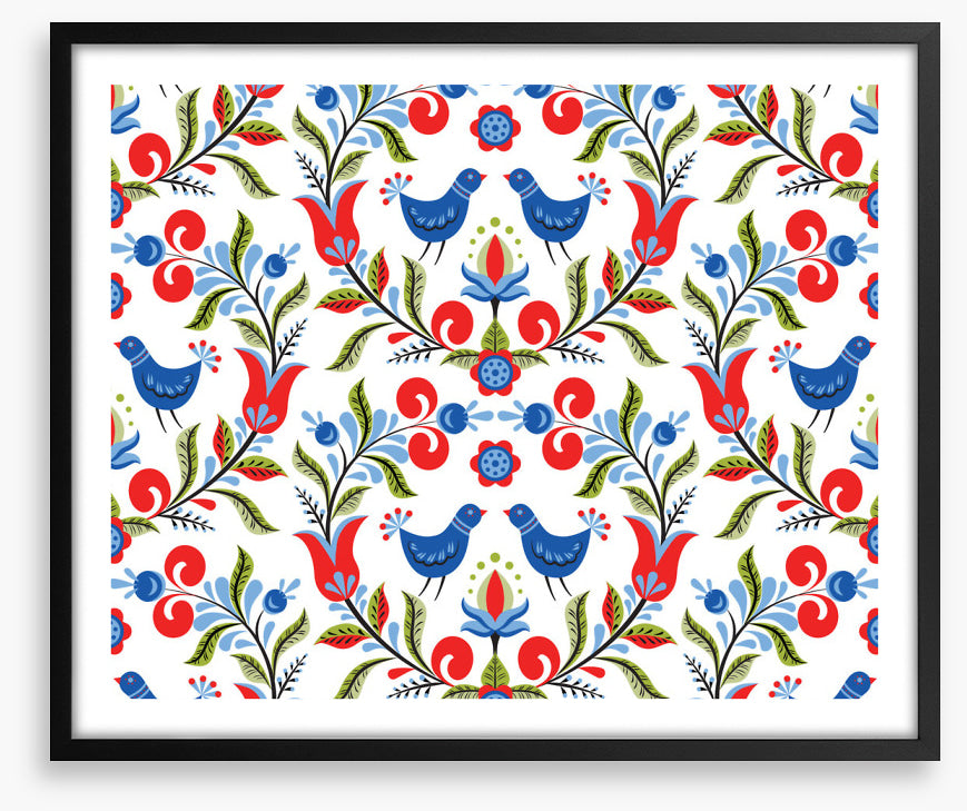 Bluebirds and berries