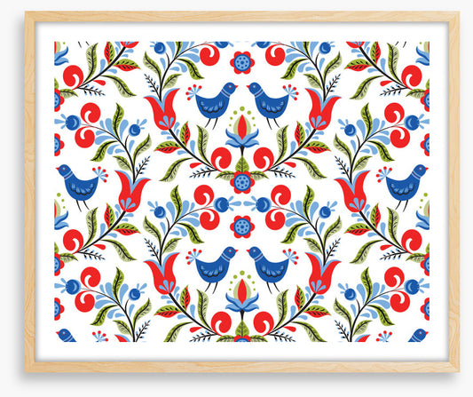 Bluebirds and berries