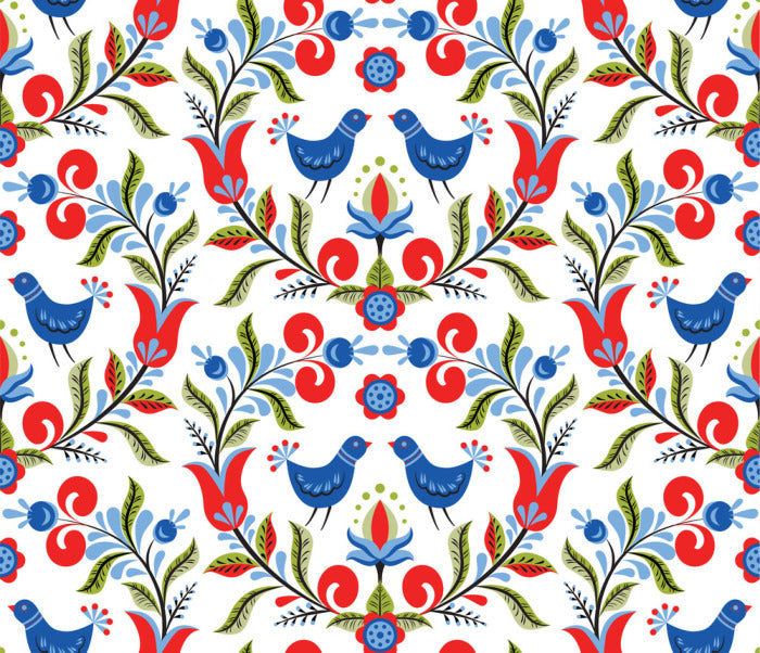 Bluebirds and berries