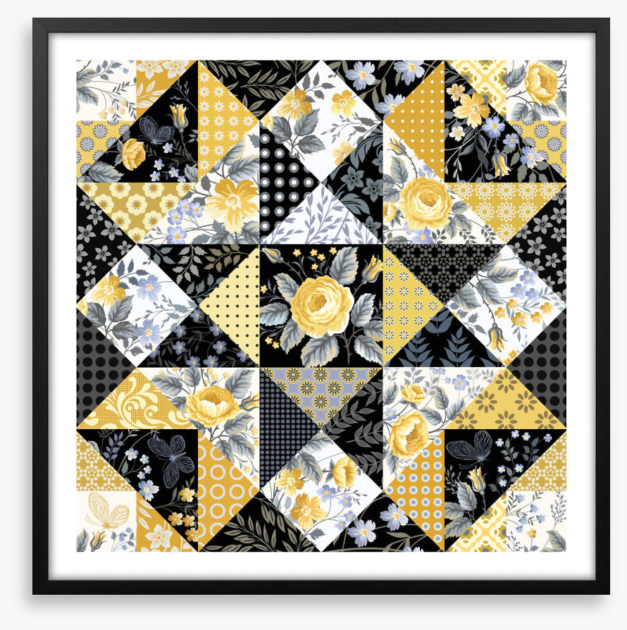 Yellow rose patchwork