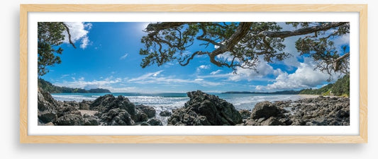 Onetangi Beach panoramic
