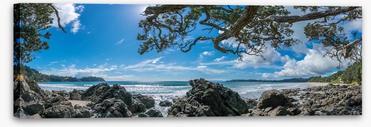 Onetangi Beach panoramic