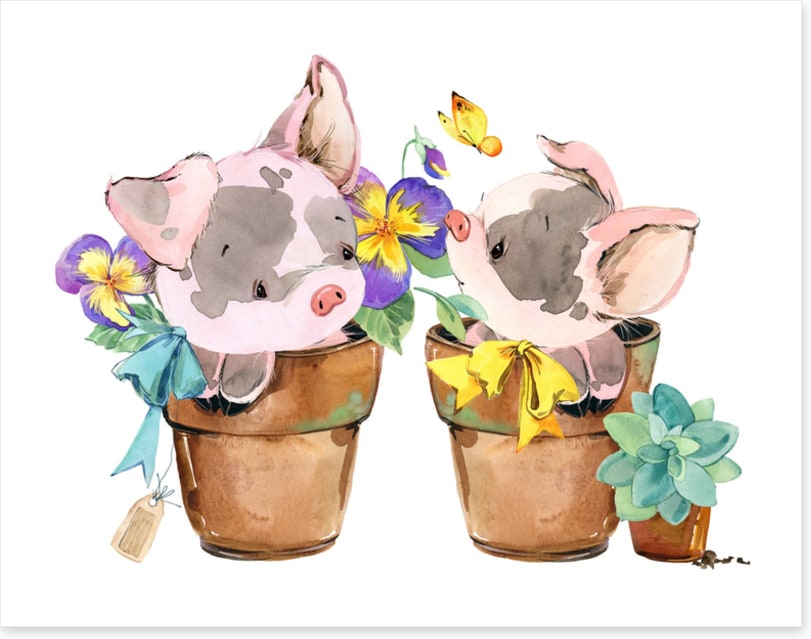 Potted pigs