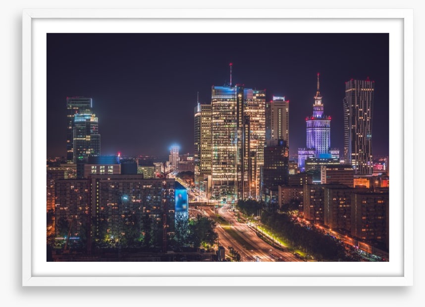 Warsaw night lights