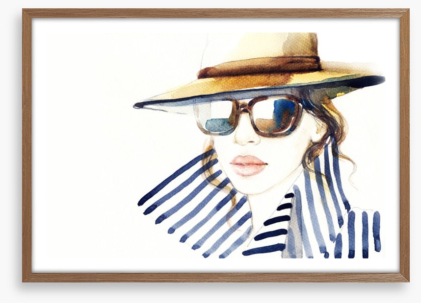 In nautical stripes