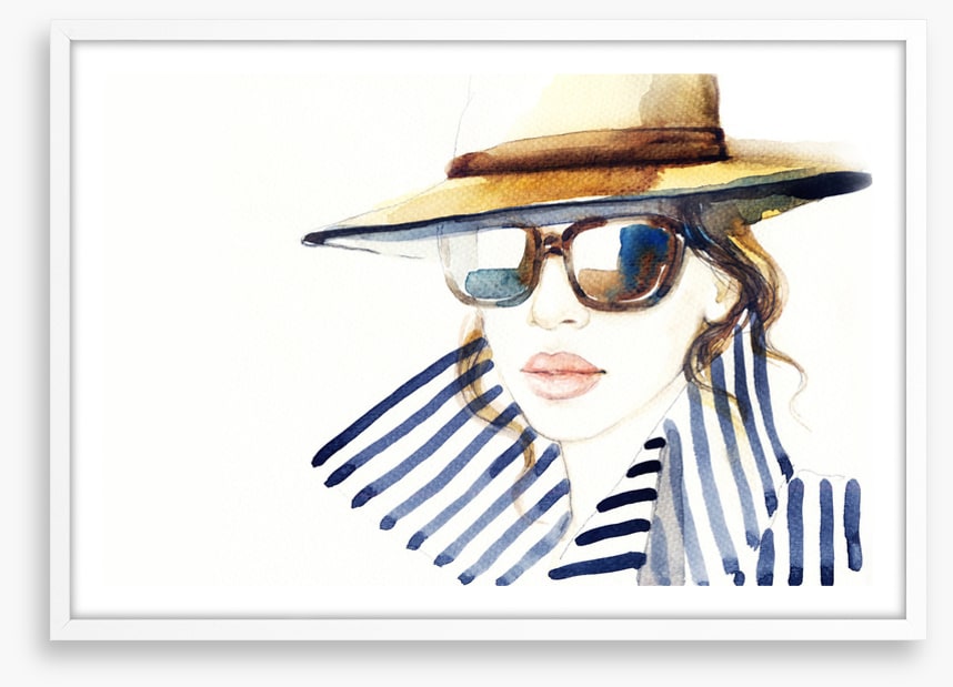 In nautical stripes