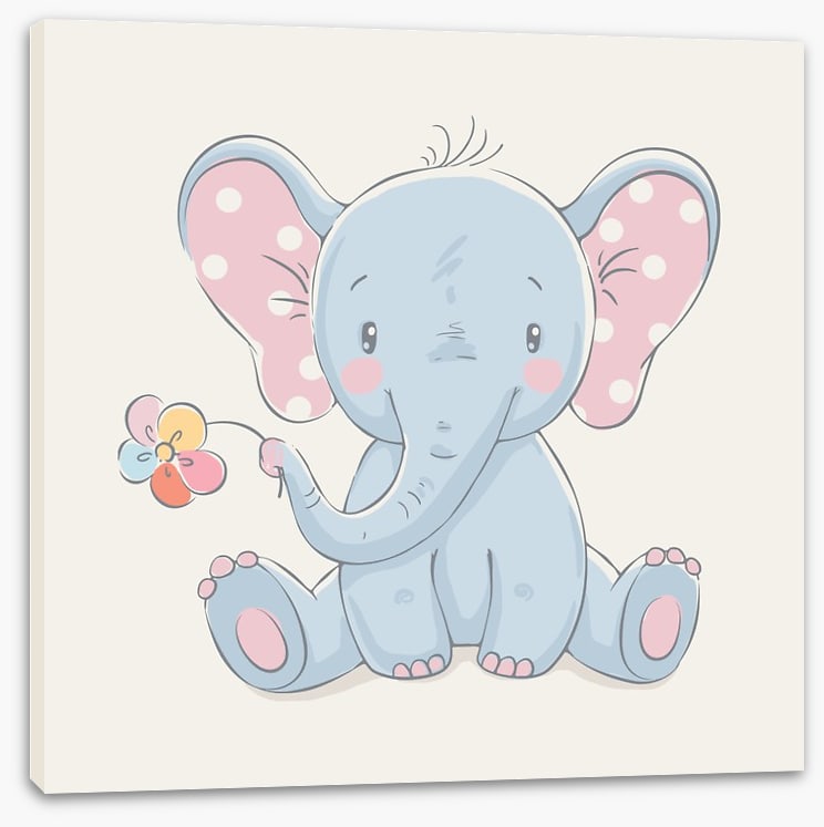 Rainbow flower elephant