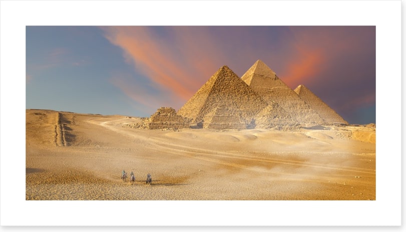 Approaching the pyramids