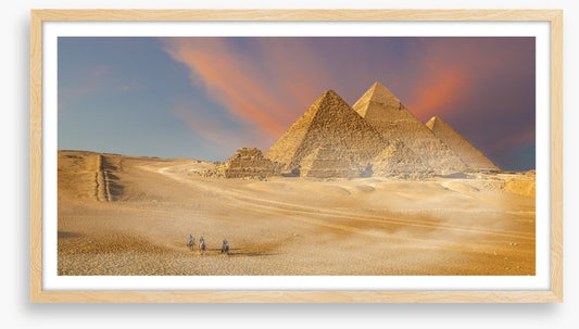 Approaching the pyramids