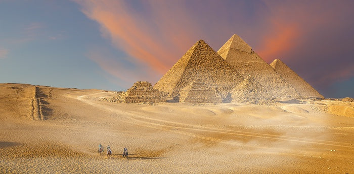Approaching the pyramids