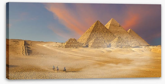 Approaching the pyramids