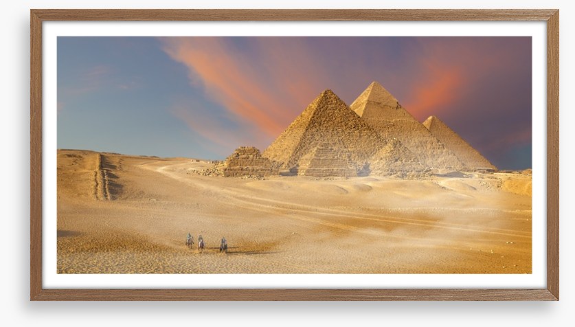 Approaching the pyramids