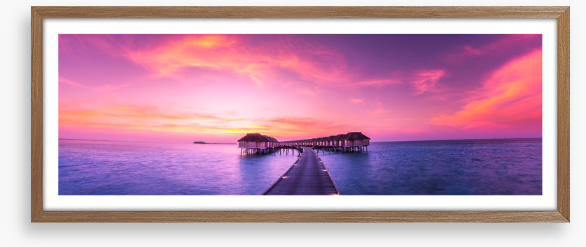 Pink sky panorama