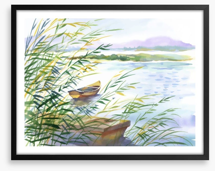 Bobbing behind the reeds