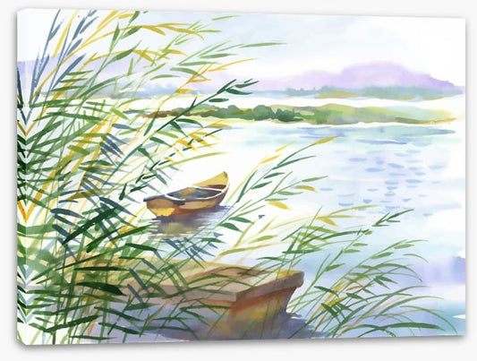 Bobbing behind the reeds