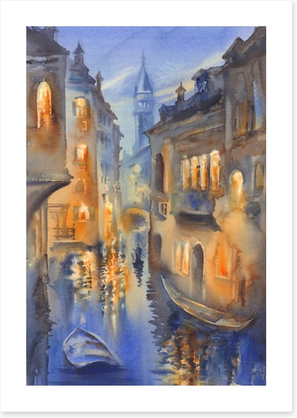 Blue evening gondolas