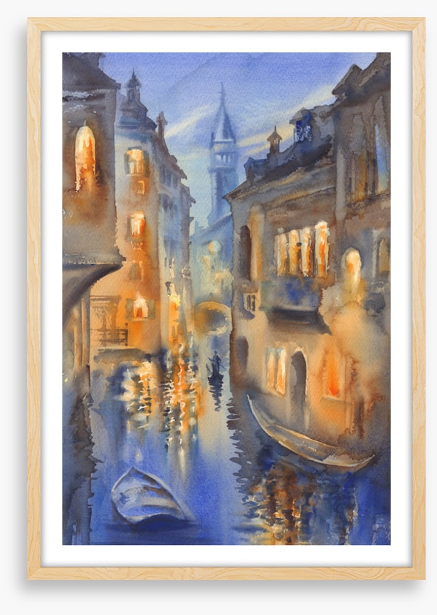 Blue evening gondolas