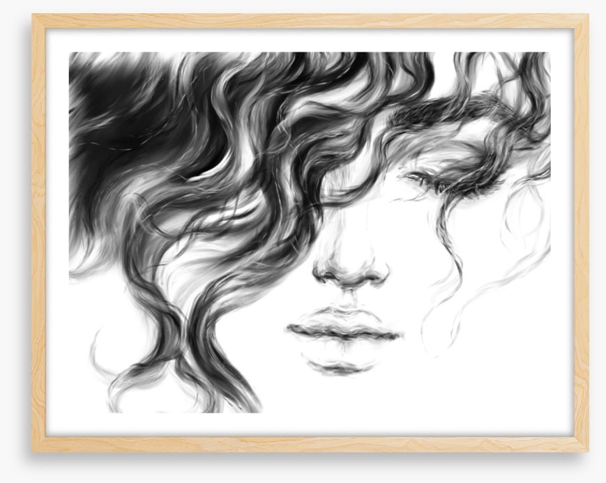 Behind the curls