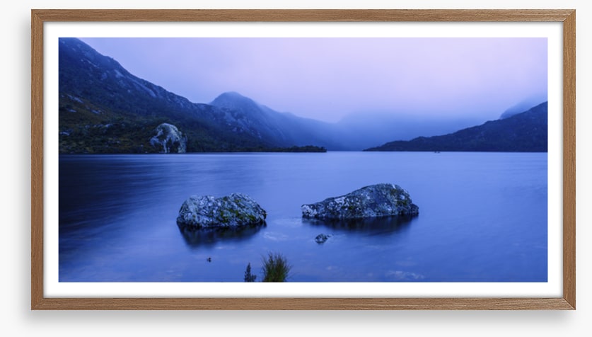 Cloudy and calm