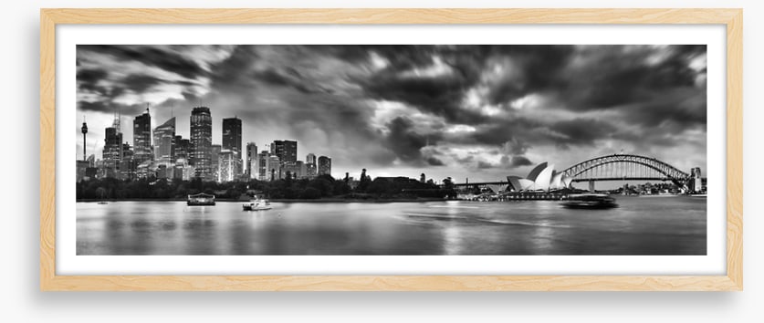 Sydney harbour monochrome