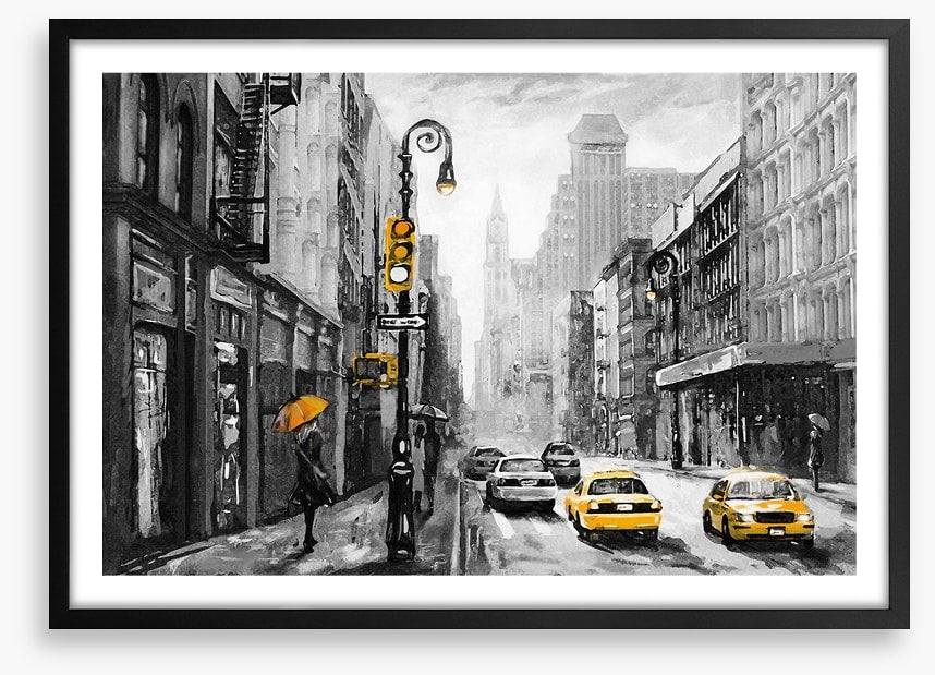 New York in the rain