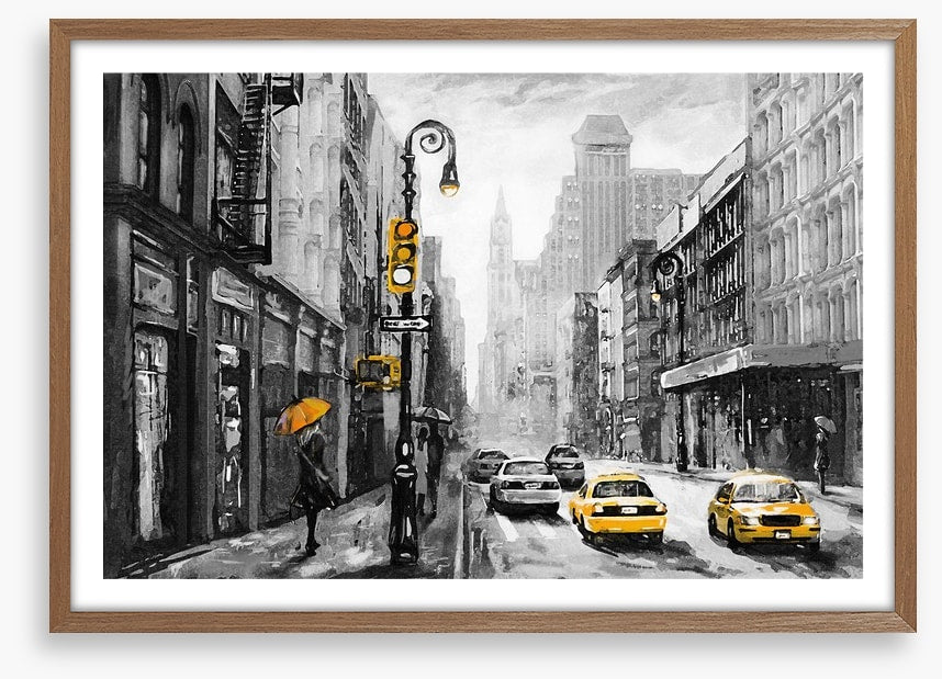 New York in the rain