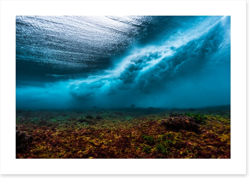 Below the breaking wave