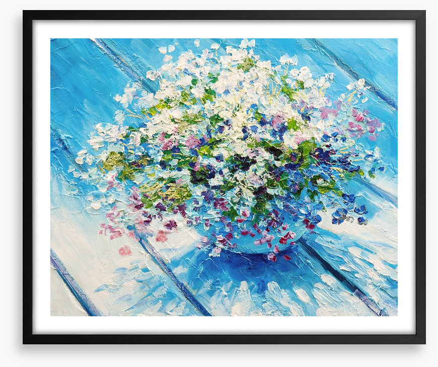 Blue table bouquet