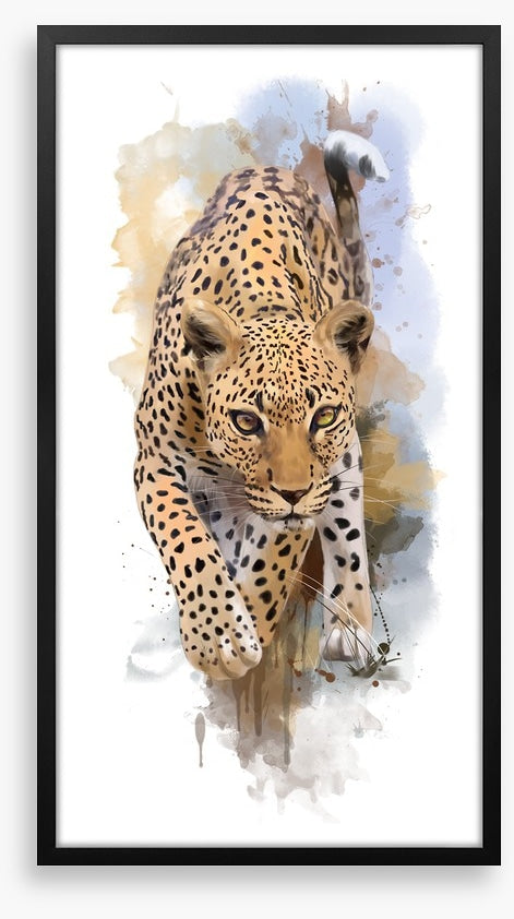 Stalking leopard