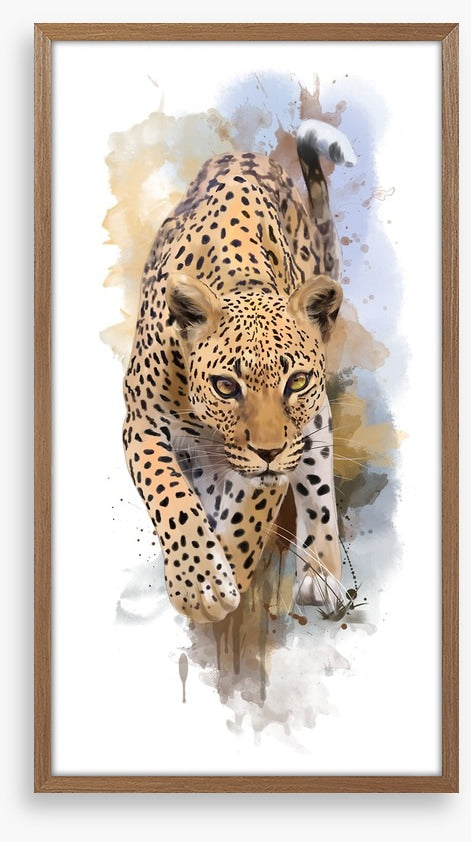 Stalking leopard