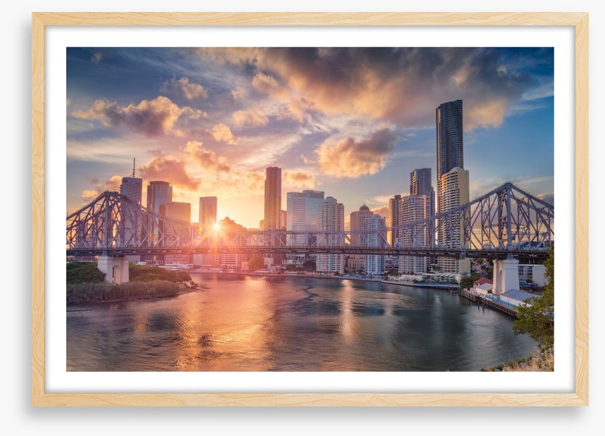Brisbane sunset skyline