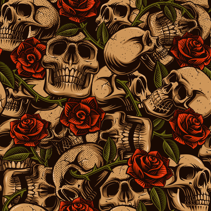 Skulls and roses