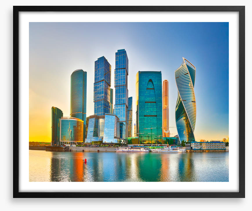 Moscow city sunshine