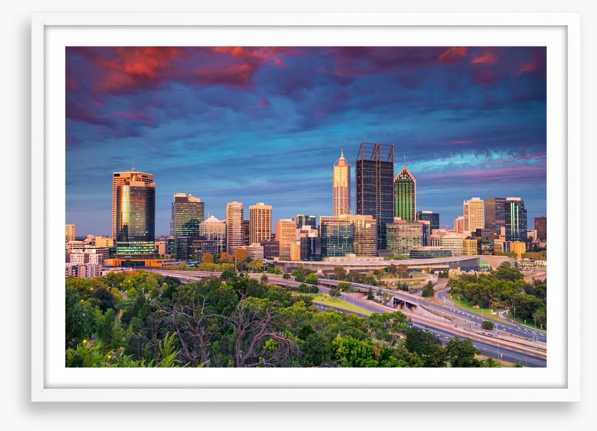 Perth city dusk