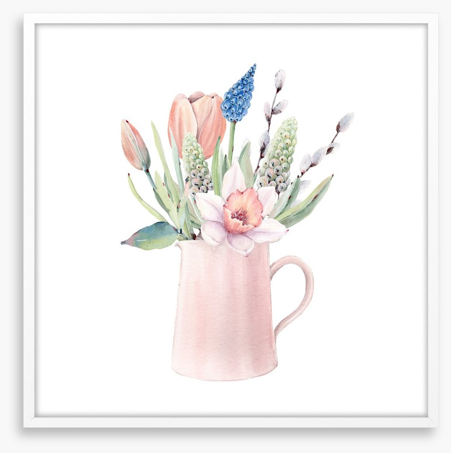 Pink jug bouquet